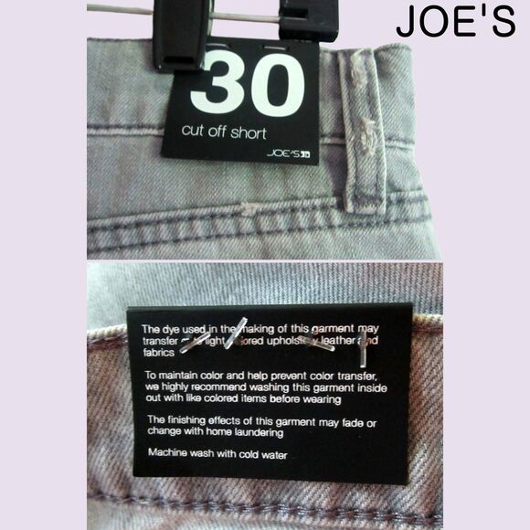 JOE's NEW GABRIELLE Grunge Distressed Denim Cut Off Shorts 30 - Picture 5 of 12